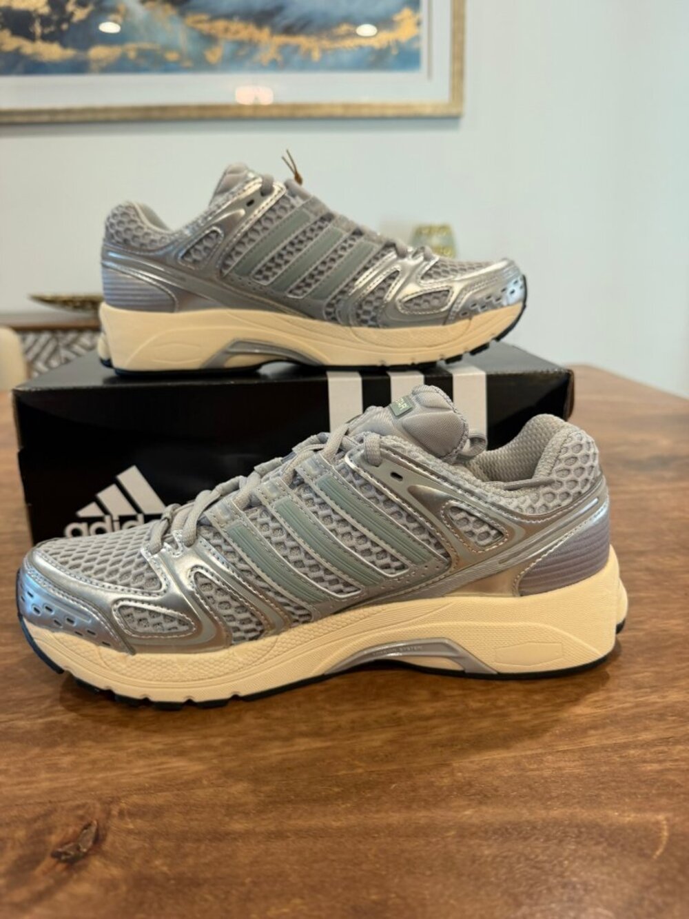 Adidas Adistar Control 5 W in Silver/Blue/Gray Size 7.5W/6M BNIB